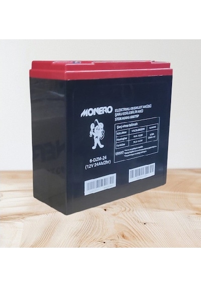 Monero 12v-24 Amper Dik E-bıke Akü 4'lü Paket 20 Amper İle Aynı Ebatlarda Ebatlar: 180 X 78 X 170mm