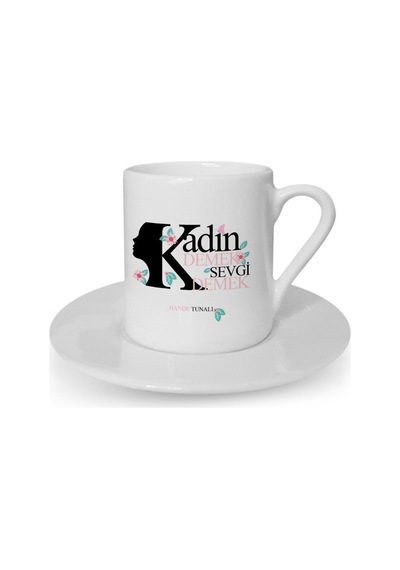 Kişiye Özel Kadınlar Günü Temalı Türk Kahvesi Fincanı - 5