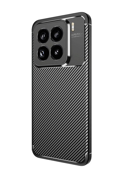 Xiaomi Mi 15 Pro Uyumlu Kılıf Auto Focus Karbon Kapak - Siyah