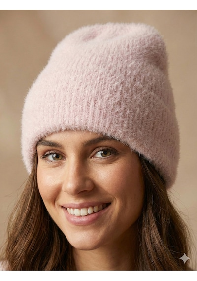 Kervan Pazar Kadın Yumoş Angora Bere Pembe
