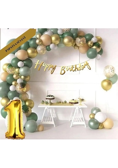Lüks 1 Yaş Doğum Günü Balon Seti