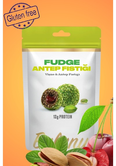 Fudge Antep Fıstığı Kaplı Vişneli Meyve Topları 110gr X3 Adet