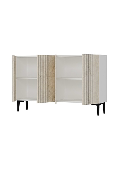 Ka1203bt Corsa Konsol Ve Tv Sehpası Beyaz - Traverten 120cm