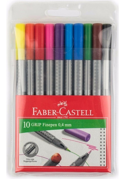 FABER CASTELL GRİP FINEPEN 0.4 MM  10 LU POŞET