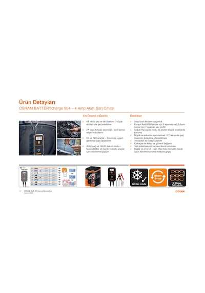 Osram Batterycharge 904 Akü Şarj Cihazı Oebcs904