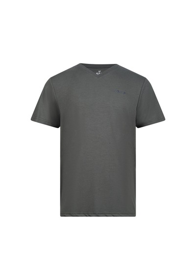 2as Victor Erkek Viloft V Yaka T-shirt Antrasit Antrasit