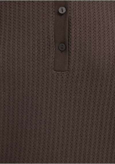 Mavi - Örme Kahverengi Polo Tişört 1614311-87537 Mavi - Örme Kahverengi Polo Tişört 1614311-87537