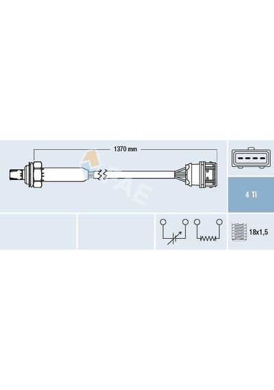 Fae 77359 Oksijen Sensörü Ota4n-5d1 Volvo S40 2.0t4 97-04 1362mm 30611233 -