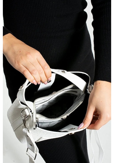 Just Polo Kadın Orta Boy Ayarlanabilir Askılı Şık El & Omuz Çantası Shoulder Bag Beyaz