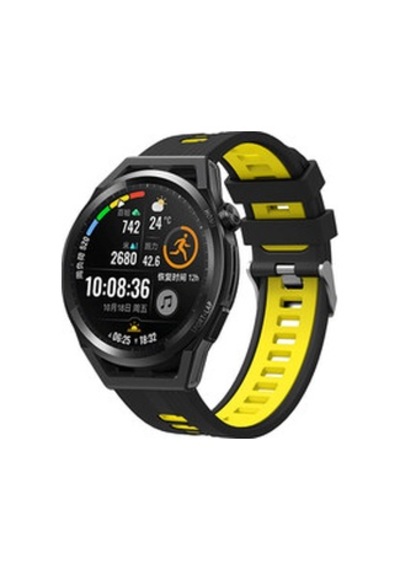 Huawei Gt2 42mm Krd-55 Silikon Kordon - Siyah-sarı