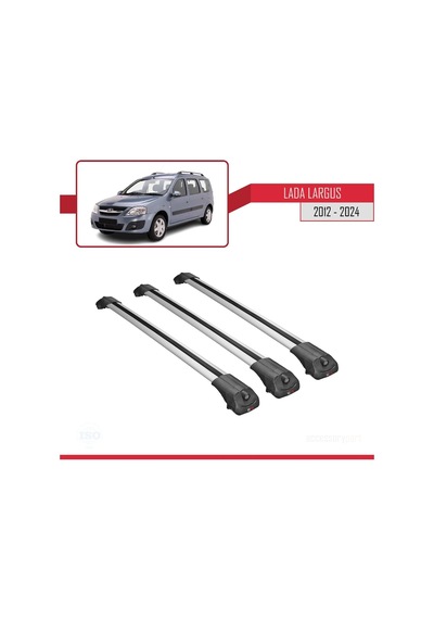 Lada Largus 2012 Ve Sonrası İle Uyumlu Ace-1 Ara Atkı Tavan Barı Gri 3 Adet Bar