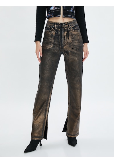 Koton Yüksek Bel Varaklı Straight Jean Kot Pantolon Düz Paça Normal Kesim - Eve Jean Siyah 4wal40342md Siyah Koton Yüksek Bel Varaklı Straight Jean Kot Pantolon Düz Paça Normal Kesim - Eve Jean Siyah 4wal40342md Siyah