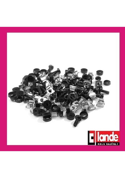 Lande Kabin Vidası Kafes Somun 1 Set 50 Adet (Vida. Somun. Pul)
