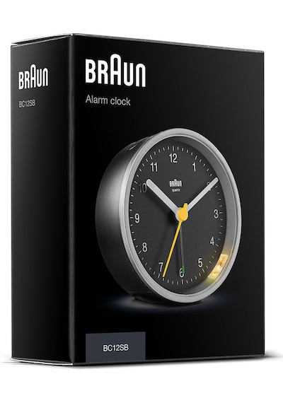 Braun Bc12sb Gümüş-siyah Klasik Analog Alarmlı Masa Saati Brn.bc12sb