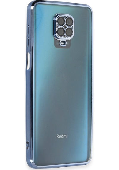 Newface Xiaomi Redmi Note 9 Pro Kılıf Razer Lensli Silikon - Açık Mavi Açık Mavi