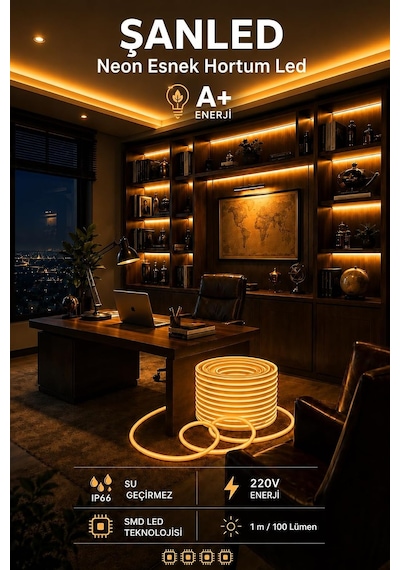Tr Neon Esnek Hortum Şerit Led Beyaz,gün Işığı,kırmızı, Yeşil,mavi,amber Rengi + 220v Fiş/1,2,3,4,5,10,15,20,25, Genel 56340322
