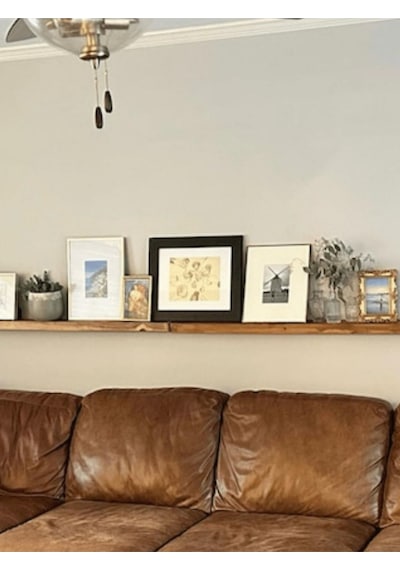 Doğal Ahşap 15x60x4 Cmtek'li Gizli Bağlantılı Raf Ahşap