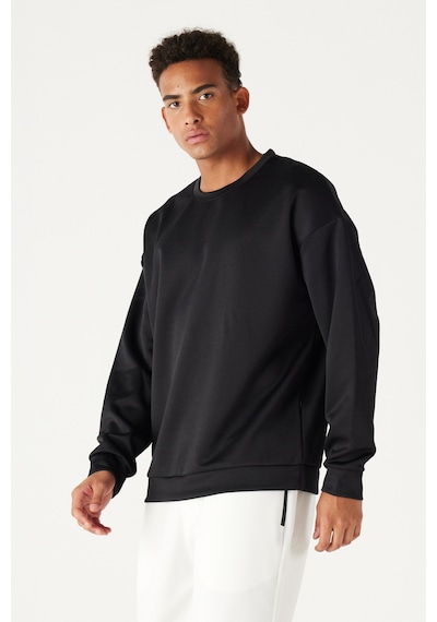 AC&Co / Altınyıldız Classics Erkek Siyah Oversize Fit Bol Kesim Bisiklet Yaka Düz Sweatshirt 4A5221200005SYHL Siyah AC&Co / Altınyıldız Classics Erkek Siyah Oversize Fit Bol Kesim Bisiklet Yaka Düz Sweatshirt 4A5221200005SYHL Siyah