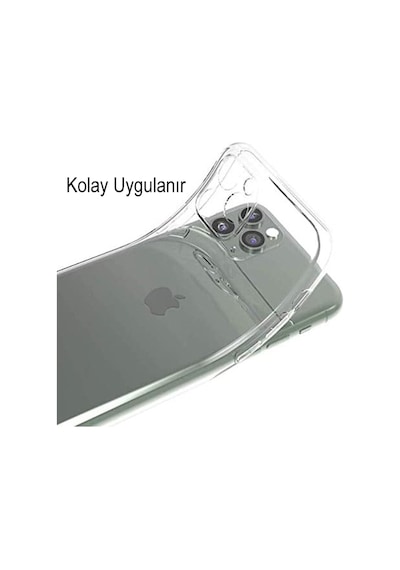 Apple Uyumlu iPhone 11 Pro Kamera Korumalı Kapak Renk Cümbüşü Tasarımlı Şeffaf Kılıf