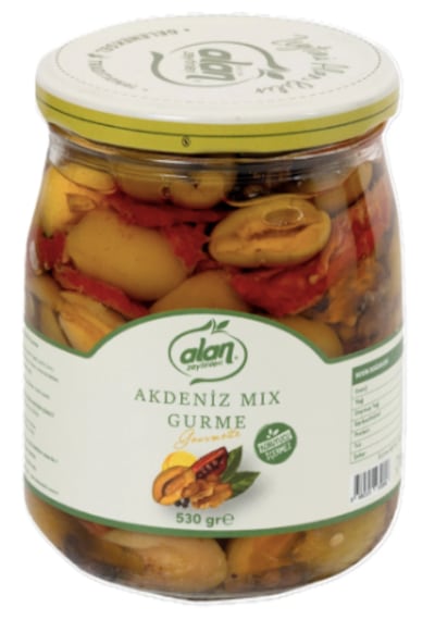 Akdeniz Mix Zeytin Salatası Cam Kavanoz 530 Gr