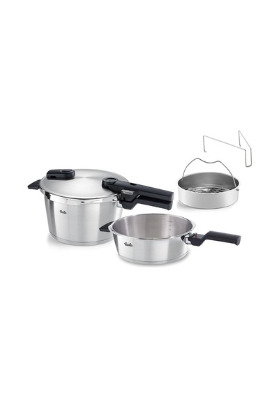 Fissler Vitaquick Premium Düdüklü Tencere Set 4,5+2,5 Litre Buharlama Aparatlı Diğer