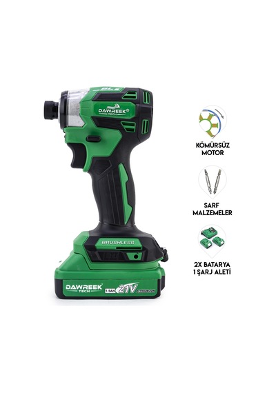 Dawreek BT0208 Akülü Torklu Vidalama Makinesi - Yeşil