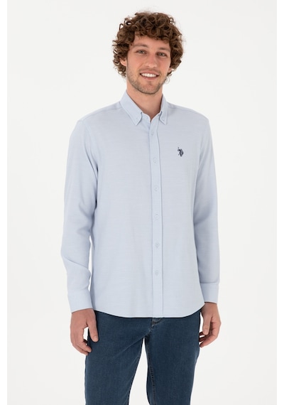 U.s. Polo Assn. Erkek Açık Mavi Gömlek Desenli 50316639-vr003 Acık Mavı
