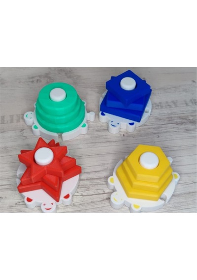 Montessori Sıralama Ve İstifleme Oyuncağı 4'lü Set