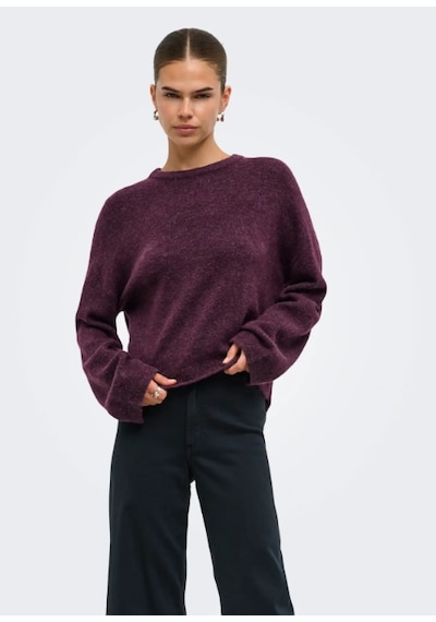 Only Kadın Onlsımonı L/s O-neck Kazak - 15368976 Bordo