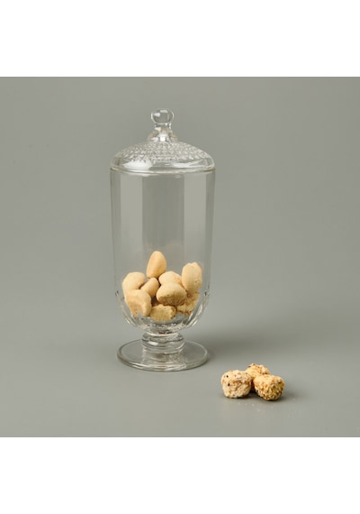 Aroww Pear Ayaklı Kurabiye Kavanozu - Şeffaf - 800 Ml Çok Renkli