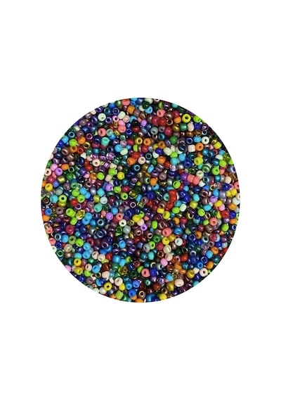 Karışık Renk 4 Mm Yaklaşık 220 Adet/20 Gram Cam Boncuk Oya Yazma Bileklik Ve Kolye