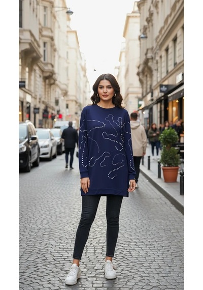 İnvee Tunik 7226 Lacivert Siyah