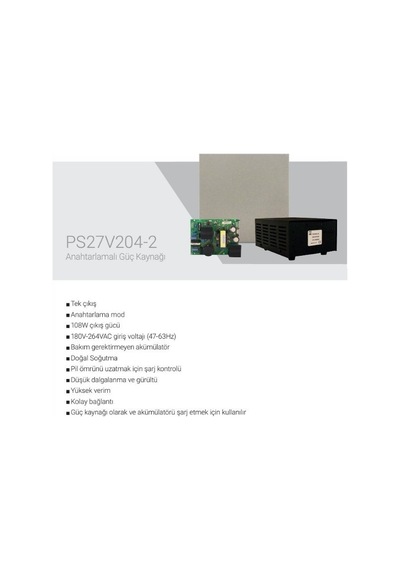Eds Ps27v204-2k 27v / 4a Bakım Gerektirmeyen Akümülatör Güç Kaynağı