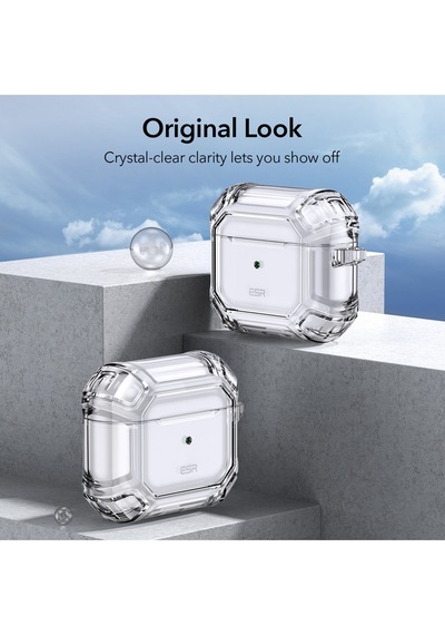 Apple AirPods Uyumlu 3.nesil 2021 Armor Kılıf Şeffaf Şeffaf