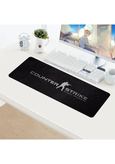 Counter Strıke 70X30 Cm Oyuncu Mouse Pad Kaydırmaz Dikişli