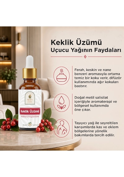 Keklik Üzümü Uçucu Yağı 10 Ml %100 Saf Ve Doğal