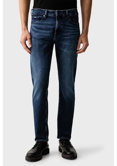 Boss Pamuklu Slim Fit Düz Paça Jeans Erkek Kot Pantolon 50568807 417 Lacivert