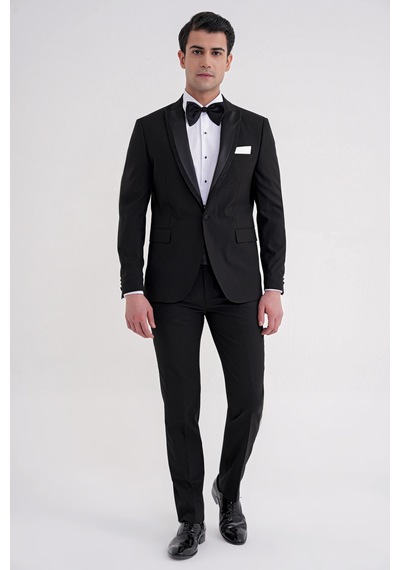 Black 085 Takım Slim Siyah Siyah