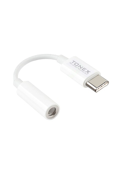 Tonex AX-03 Type-C to 3.5mm Kulaklık Dönüştürücü Kablo Beyaz
