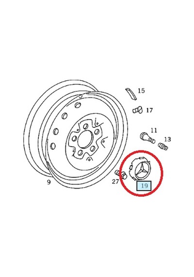 Mercedes W460 W461 W462 G Class Jant Göbeği. - 4604010025