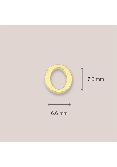 Goldkupe 14 Ayar Altın O Harf Küpe 0,43 Gr-1373