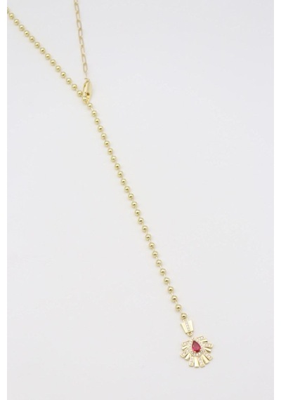 Vıp Kolye 14 K-17635 42cm Çok REnkli