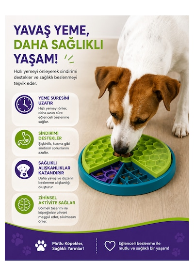 Outward Hound Lickin' Layers 3 Katmanlı İnteraktif Köpek Zeka Oyuncağı Ve Yavaş Beslenme Mama Kabı