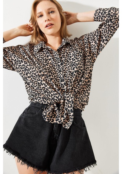 Shade Kadın Leopar Desenli Gömlek Mbms008 60501008 - Leopar