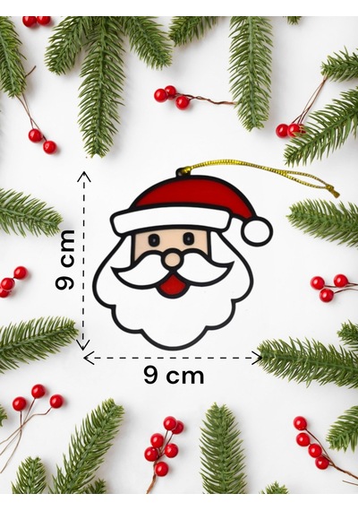Yılbaşı Çam Ağacı Süsleri Neol Baba 4 Adet 9 X 9 Cm Noel Baba
