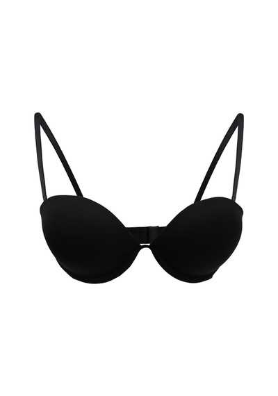 Eros Double Push-up Straplez Sütyen Siyah