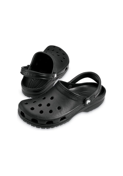 Crocs Unısex Marka Logolu Rahat Günlük Kullanım Siyah Terlik 10001-001-7563 Siyah