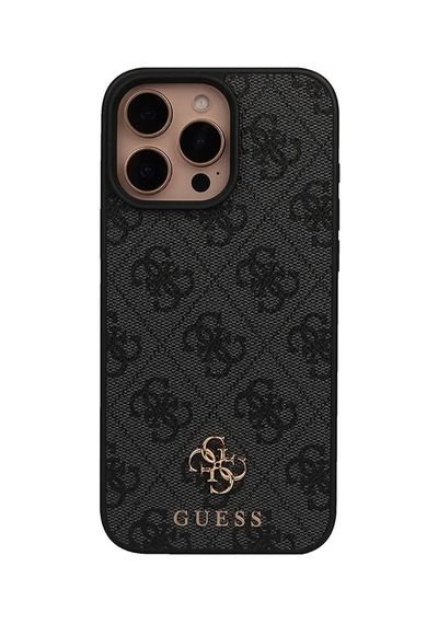 Apple iPhone 16 Pro Max Uyumlu Kılıf Magsafe Şarj Özellikli Guess  Lisanslı Small 4g Classic Siyah
