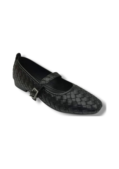 C-shoes Sg400-26 Örme Cilt Baretli Anatomik Kadın Babet Sıyah