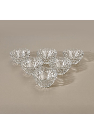 Glasss In Love Galaxy 6'lı Kase Seti - Şeffaf - 14 Cm Renkli